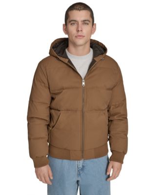 Men's Quilted Bomber with Hood Jacket