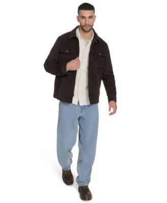 Men's Corduroy Plaid Lining Shirt Jacket