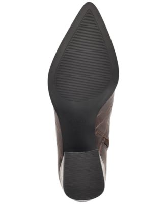 Womens Lusera Flared Block Heel Dress Booties