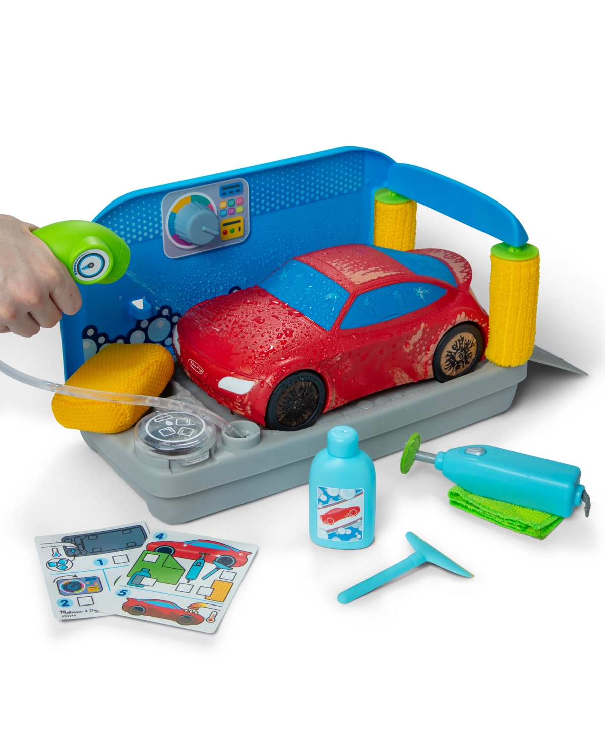 Melissa & Doug Water Wow Car Wash Play Set In Transparent