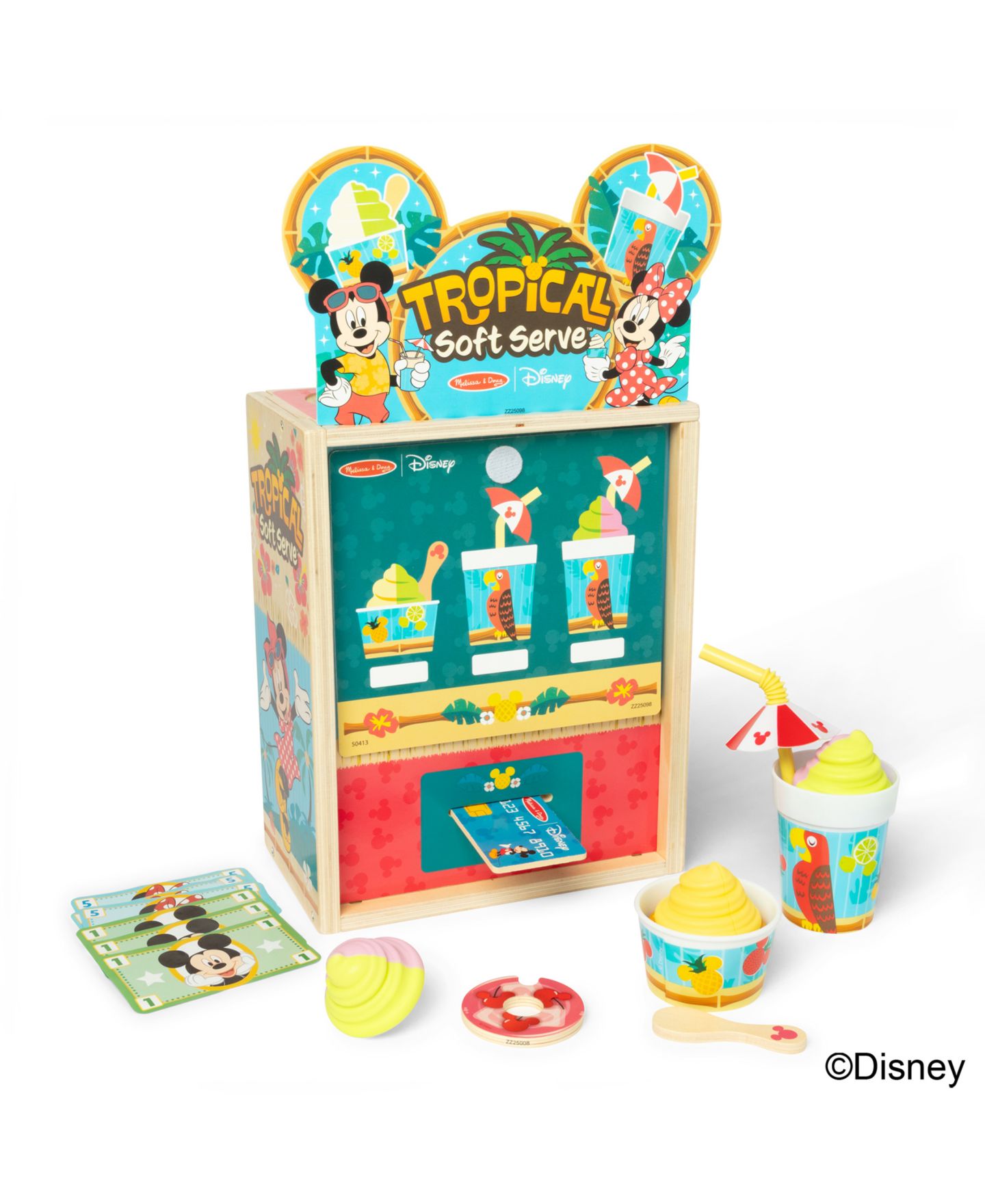 Детский игровой набор Melissa and Doug Mickey Mouse Tropical 23-Piece Soft Serve Playset, Ages 3+ — фото 1