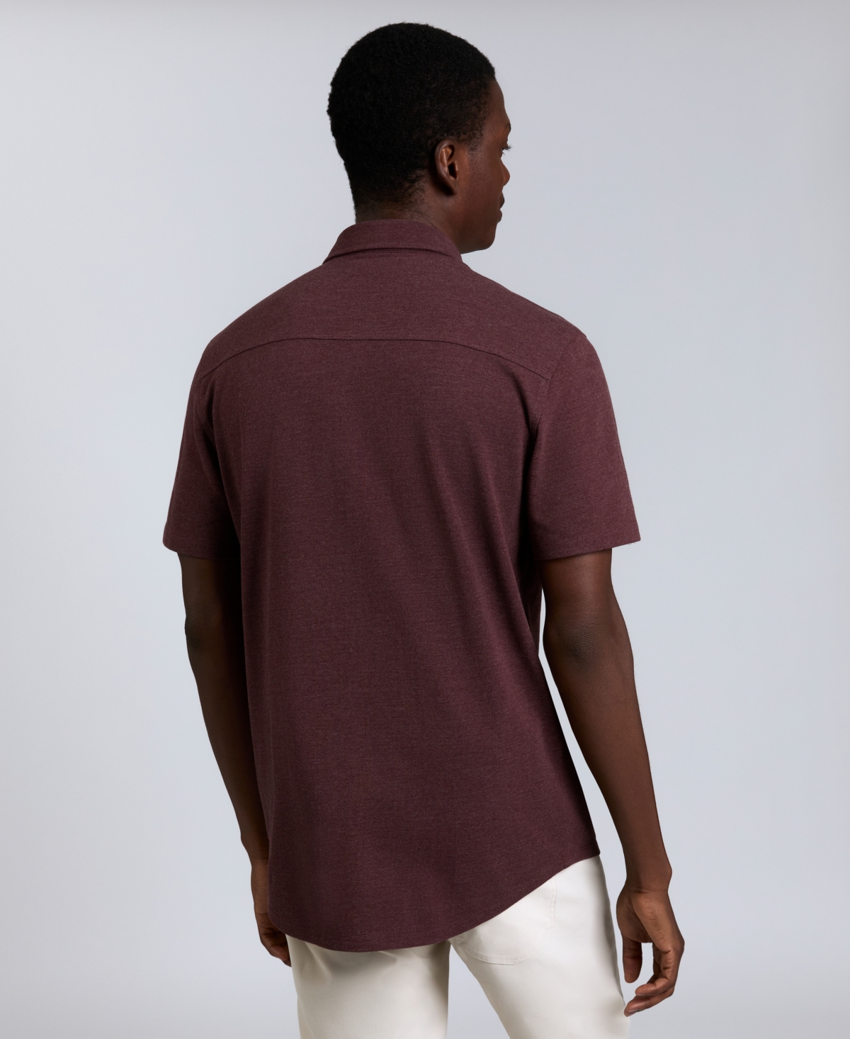 Kenneth Cole Men's Point Collar Short Sleeve Sport Shirt In Multi