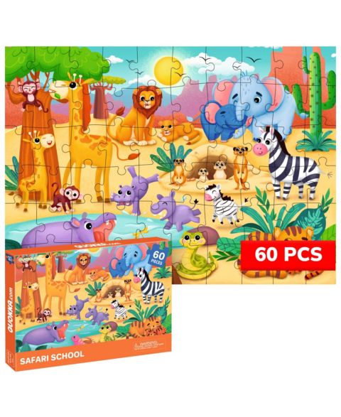 Детский пазл Quokka 60 Pieces Jigsaw Puzzle, Ages 4-6, цвет: Africa