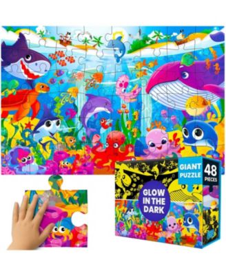 2x3 FT Glow in the Dark Floor Puzzle for Kids Ages 4-8