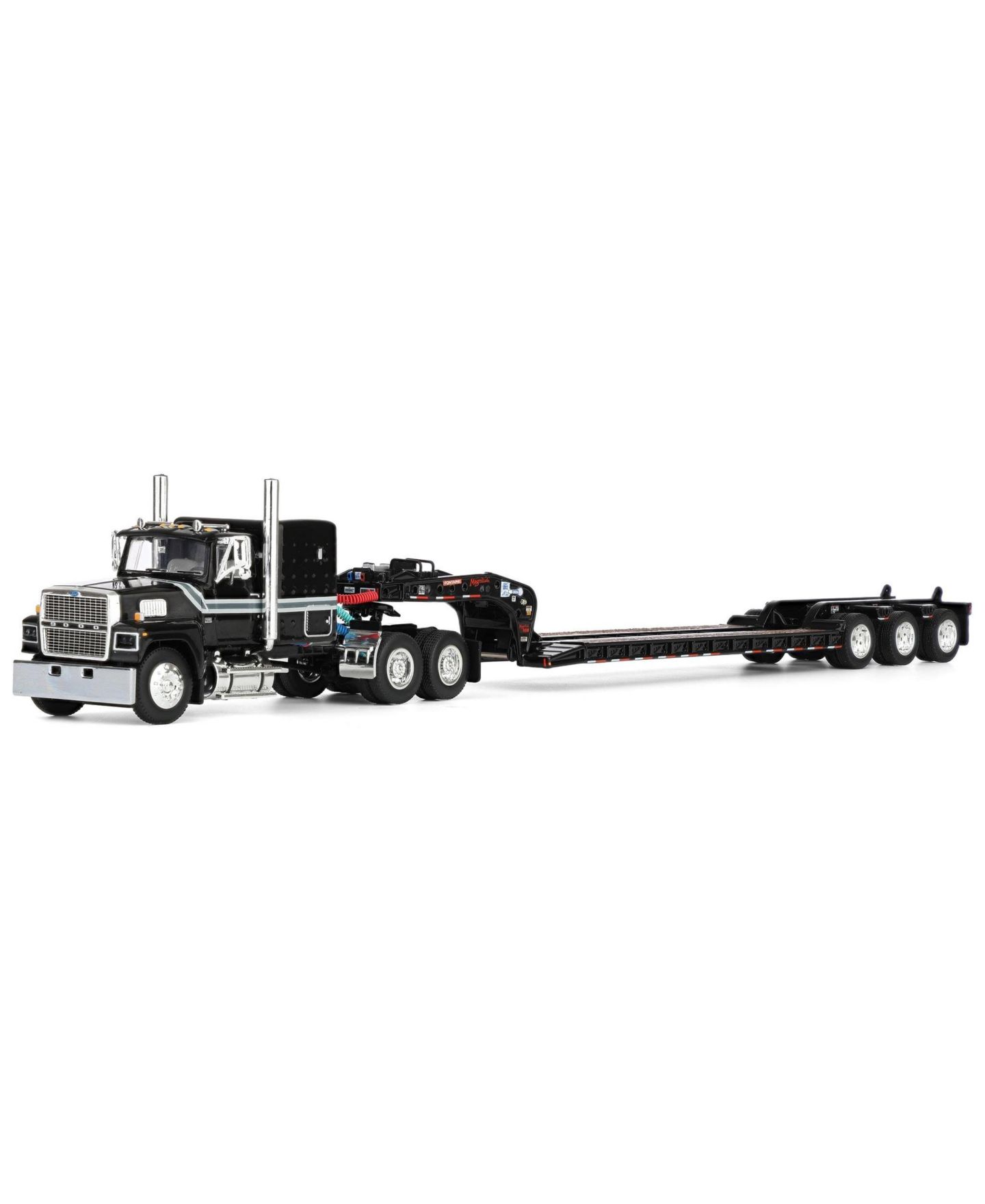 Детская игрушка First Gear 1/64 Scale Ford LTL 9000 Fontaine Magnitude Tri-Axle Lowboy Trailer Diecast Collectible — фото 1