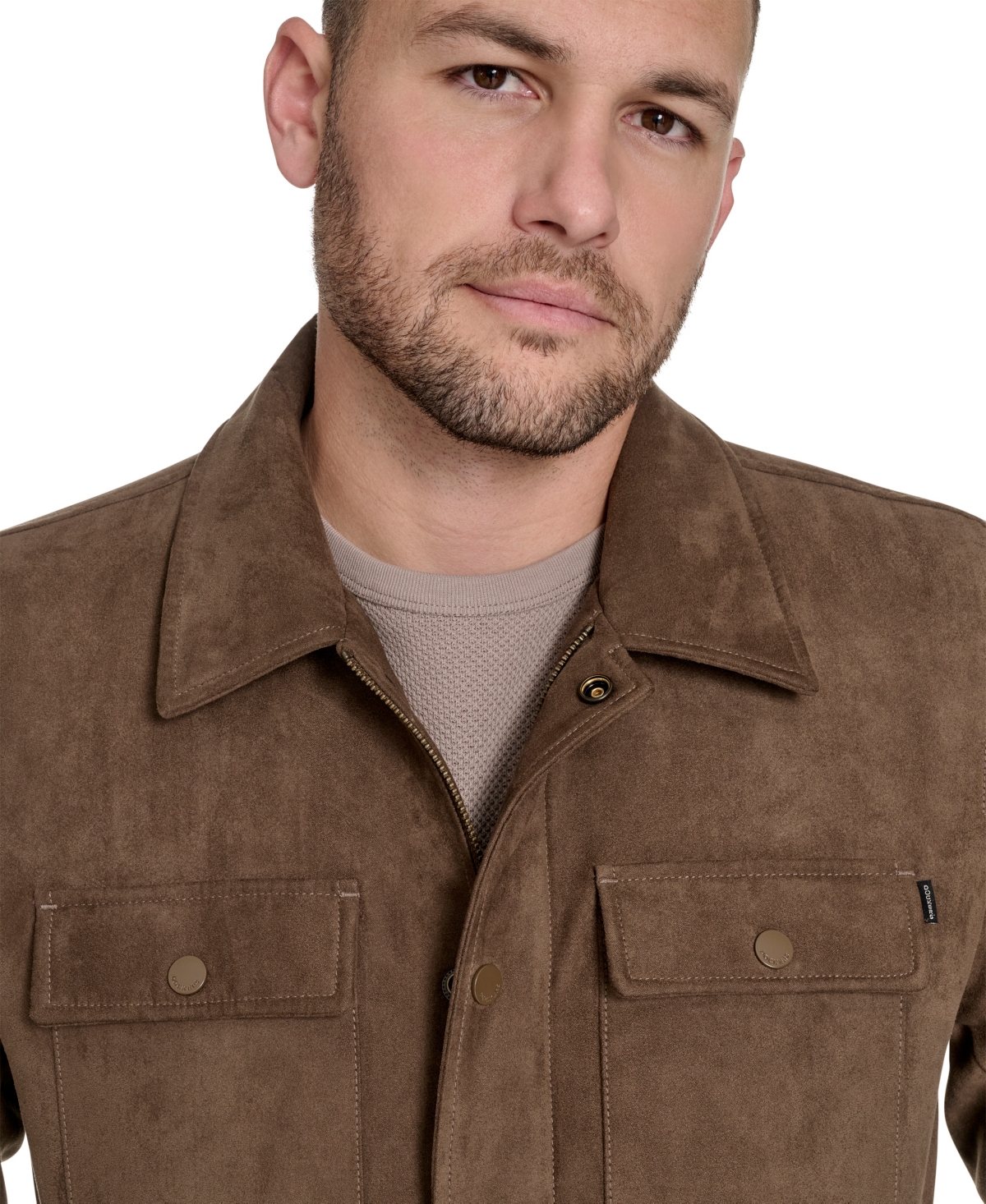 Dockers Men's Microsuede Shirt Jacket