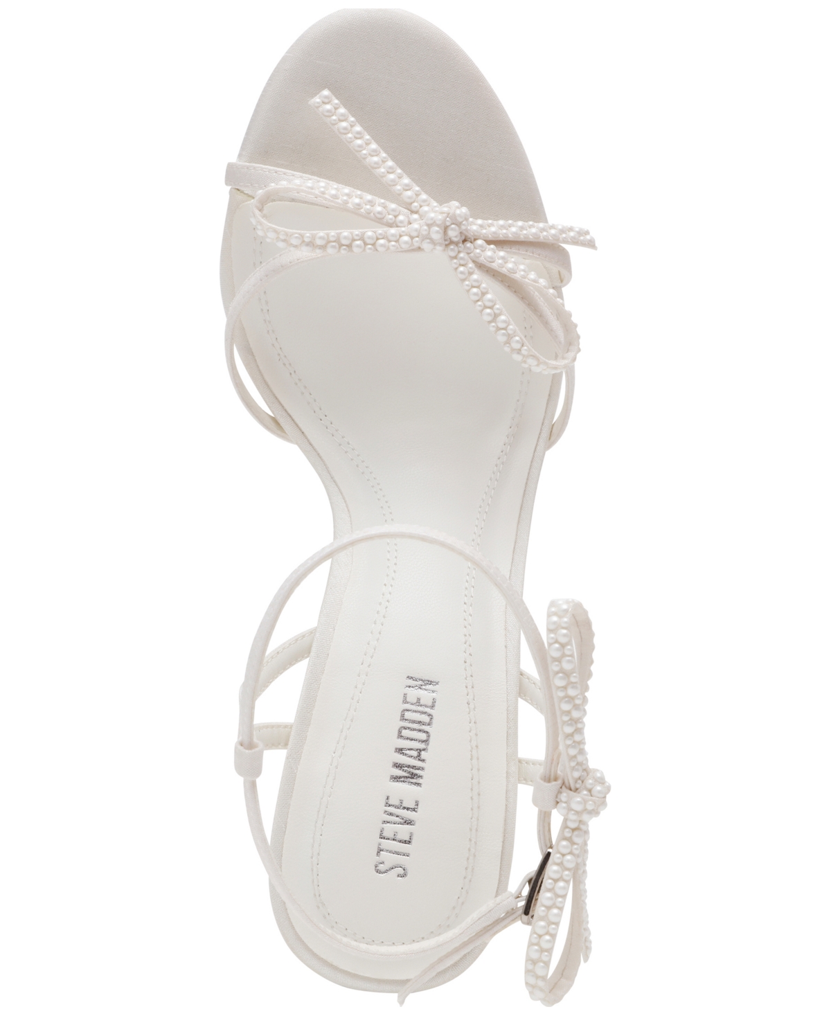 Steve Madden Women's Nixon-r High-heel Bow Dress Sandals In White