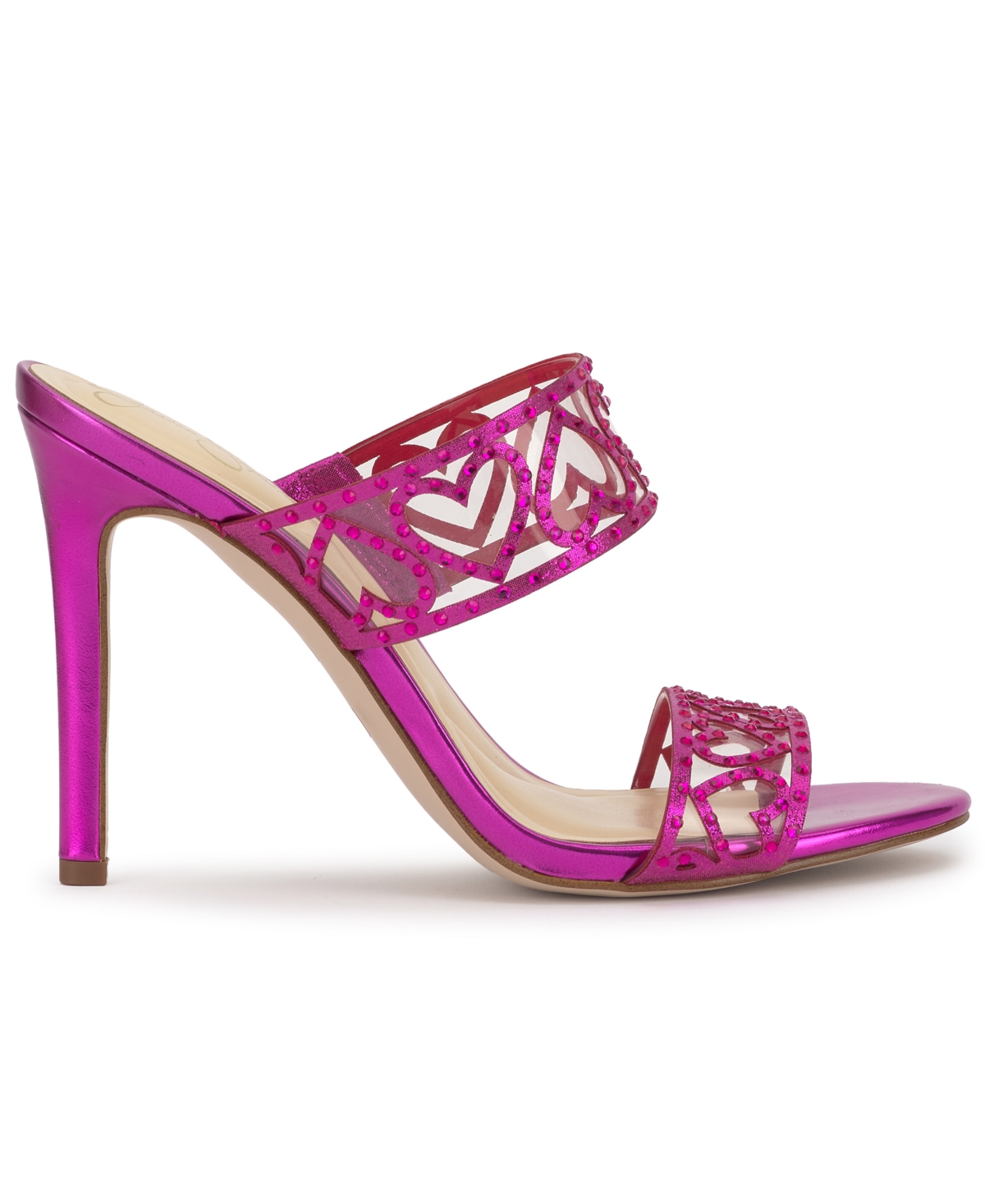 Jessica Simpson Women's Jovara Double Heart Band Stiletto Dress Sandals In Purple