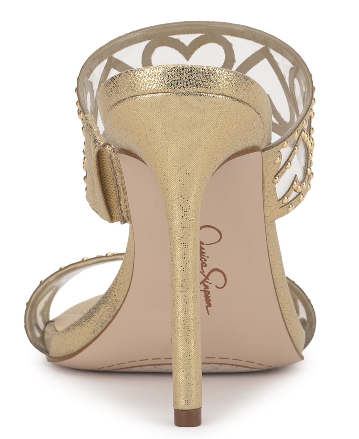 Jessica Simpson Women's Jovara Double Heart Band Stiletto Dress Sandals In Gold