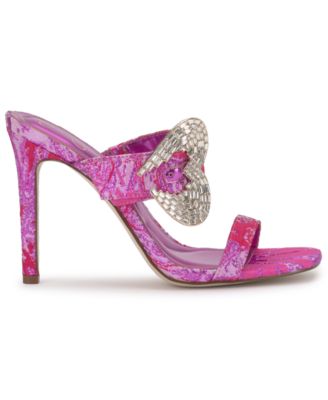 Women's Orrieta Heart Buckle Slip On Dress Sandals