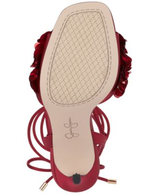 Women's Oveny Sequin Ankle Wrap Dress Sandals