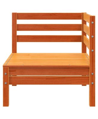 Garden Sofa Wax Brown Solid pine wood Medium Modular