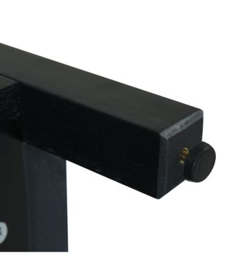 Streamdale Rattan Buffet Cabinet - Black, Push-to-Open, Adjustable Shelves