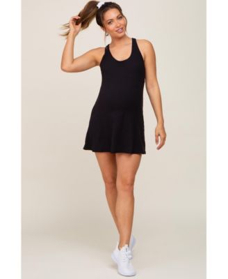 Maternity Grey Tennis Racerback Romper Dress