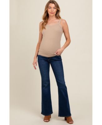 Maternity Navy Blue Flare Leg Jeans