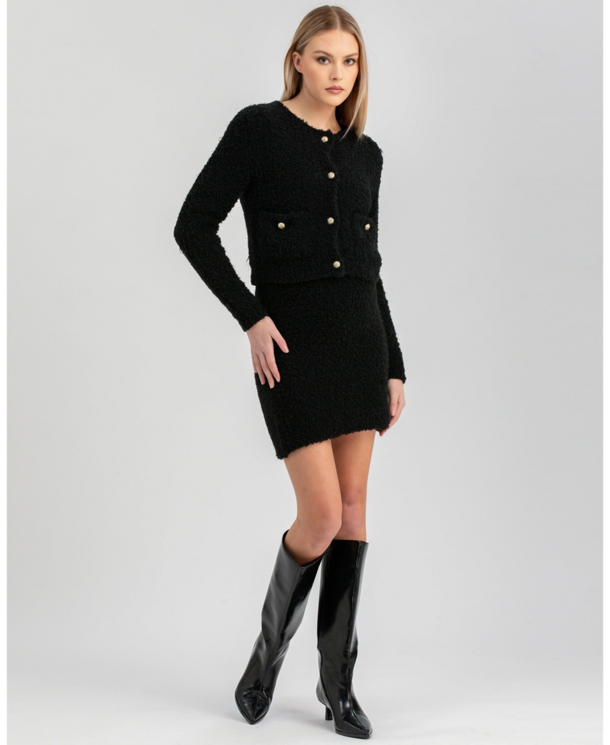 Pietro Brunelli Maternity Strapless Tweed Bodycon Mini Dress Verbier