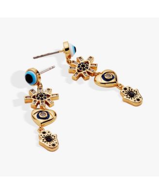 Evil Eye Linear Earring