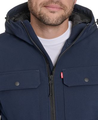 Men's Rib Stop Softshell with Hood Jacket 
