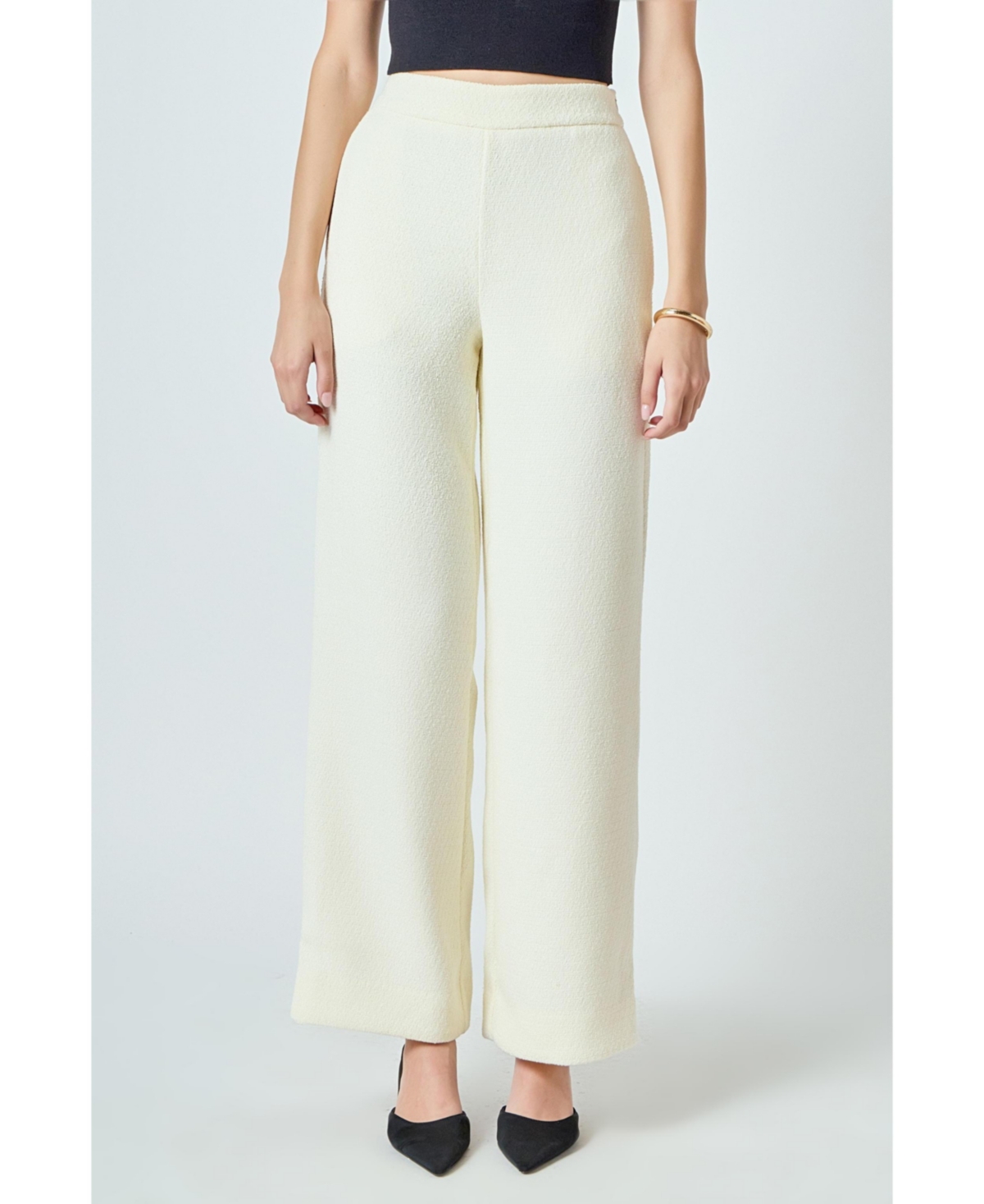 endless rose Women's Tweed Wide Pants