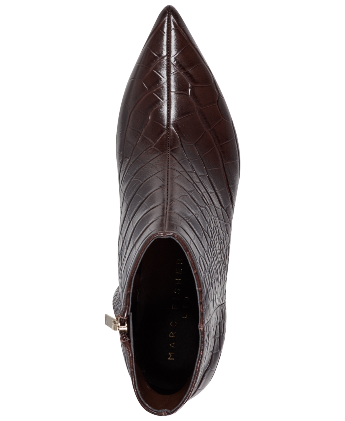 Marc Fisher Ltd Itzia Croc Embossed Bootie In Brown
