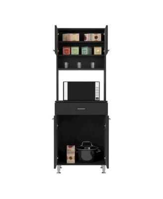 Della 60 Pantry Black MDF