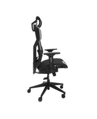 Gaming Chair With Lumbar Support, With Wheels for Computer/Desk/Office - Gray