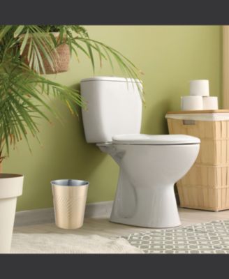 5 Liter Waste Basket Can for Garbage, Round Open Top Trash Can for Bathroom Bedroom, Kitchen, Stainless Steel, Fingerprint Resistant