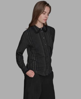 Women's Long Sleeve Embellished Top