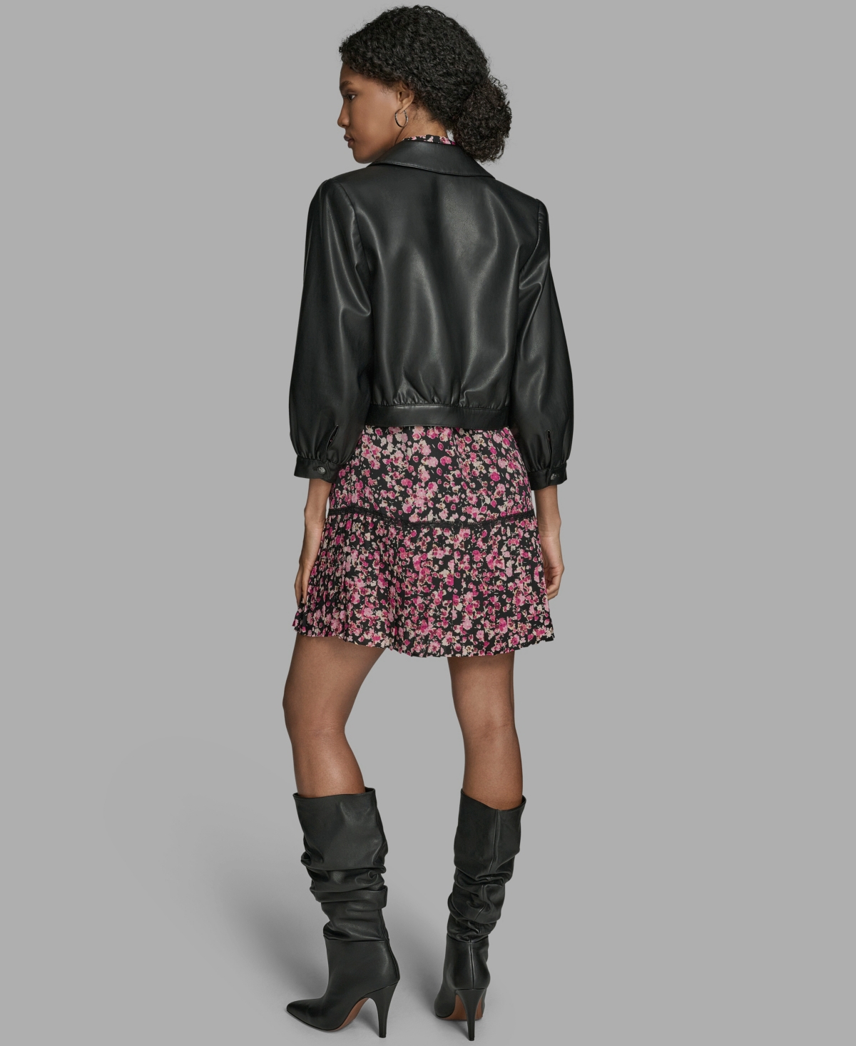 Bcbg Women's Crop Button Front Jacket In Black