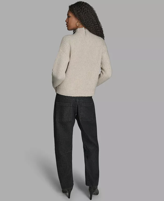 Women's Long Sleeve Mock Neck Sweater - thumbnail 10