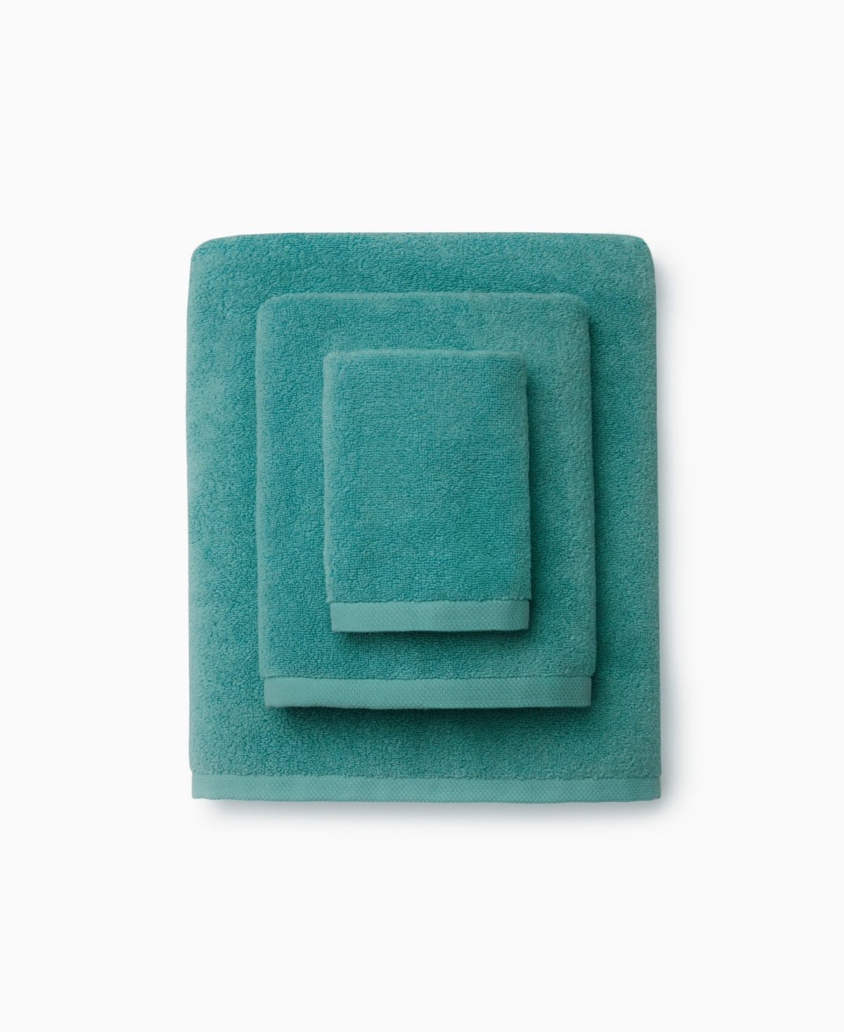 Sferra Cielo 100% Cotton Hand Towel, 20" X 30" In Green