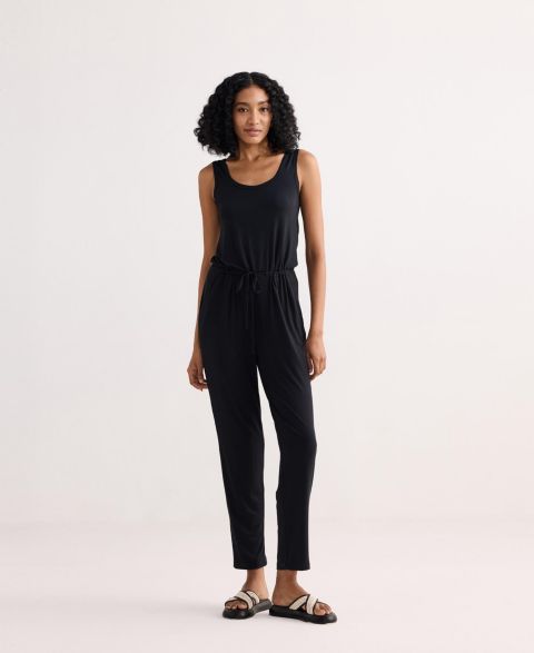 Женский комбинезон Reistor Relaxed Drawstring Jumpsuit in Black, цвет: Чёрный
