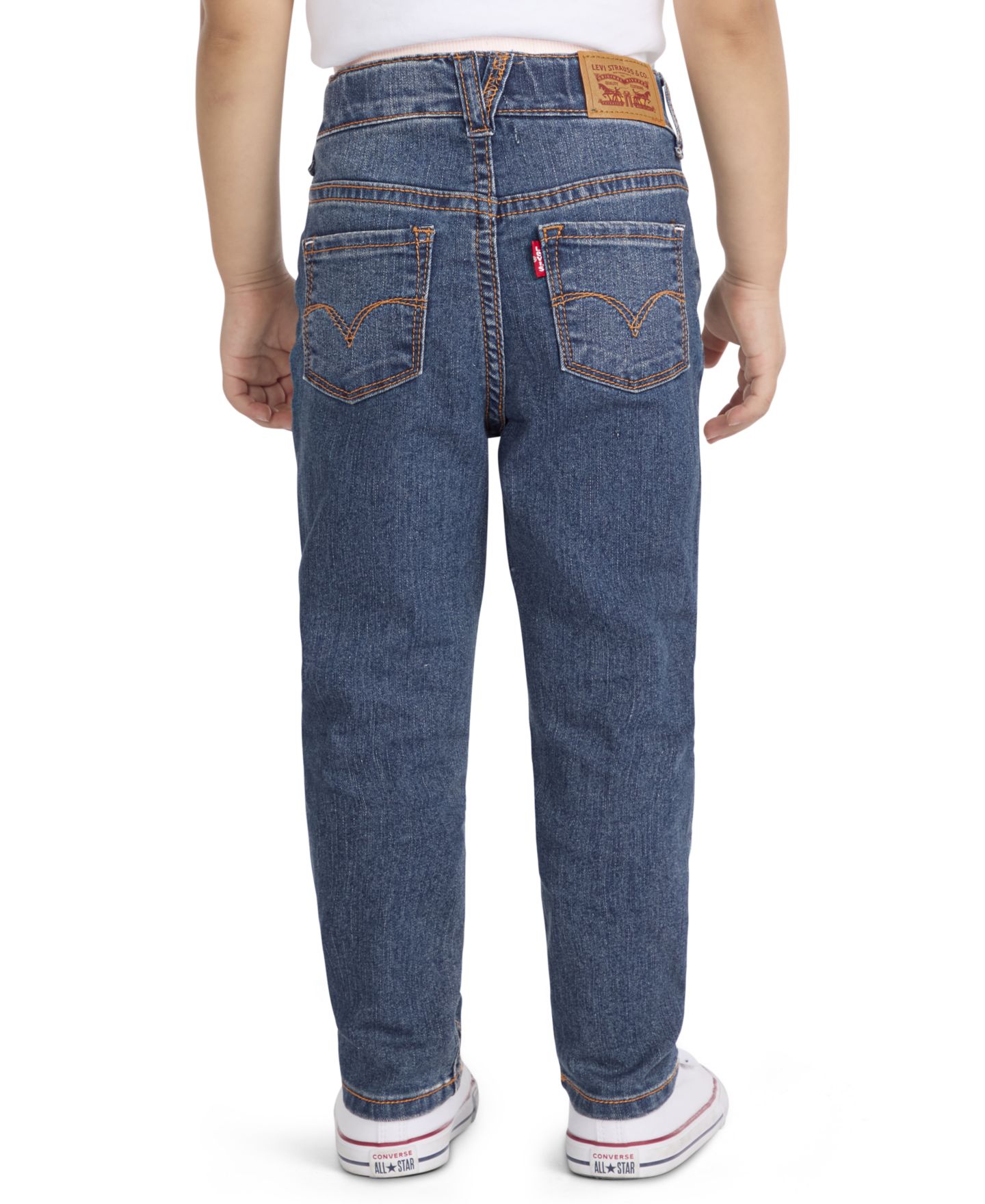 Джинсы Levi's Brandi Slim-Leg Jeans для девочек-малышей, цвет: Тёмный синий — фото 3