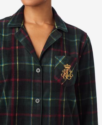 Women's Long Sleeves Notch Collar Pajama Set