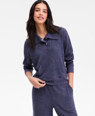 Nautica Jeans - Women's Bib-Collar Ribbed Sweatshirt