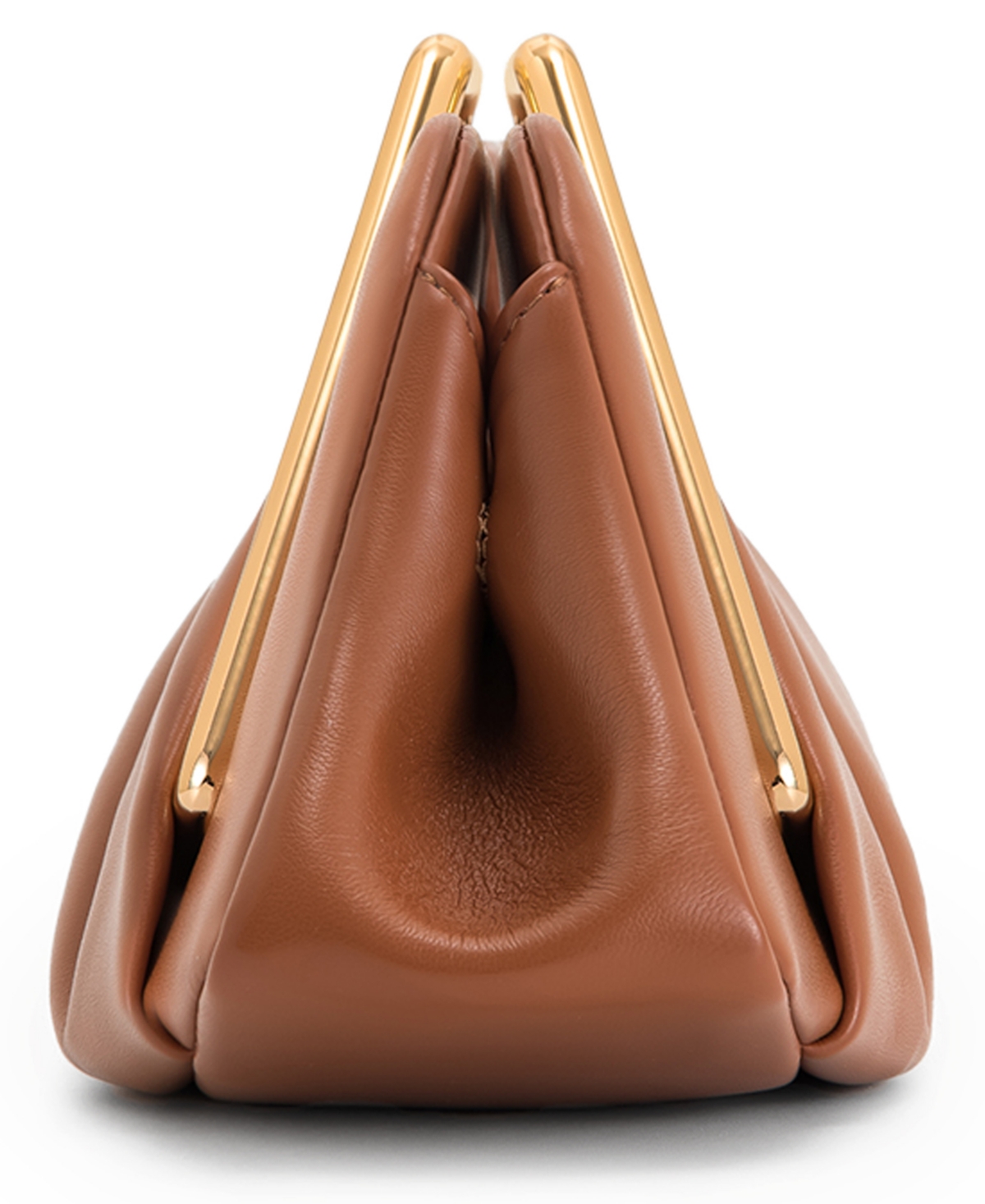 Jw Pei Lila Metal Frame Clutch In Brown