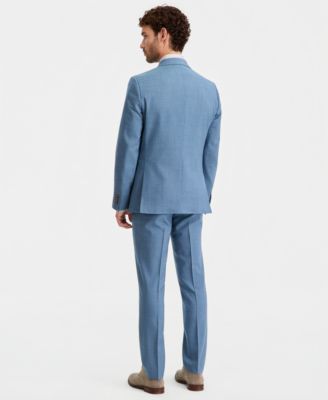 Men's Modern-Fit Light Blue Solid Suit Separates 