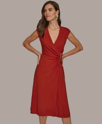 Women's V-Neck Midi Dress