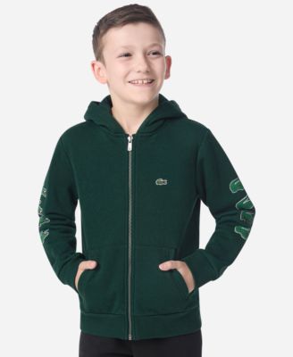 Lacoste - Boys 8-20 Graphic Logo Print Full-Zip Hoodie
