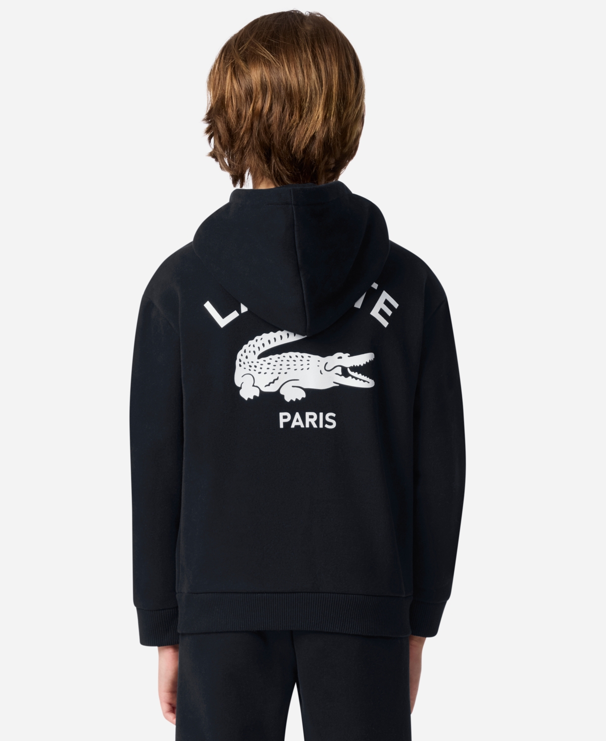 Lacoste Boys 8-20 Back Graphic Pull-On Hoodie