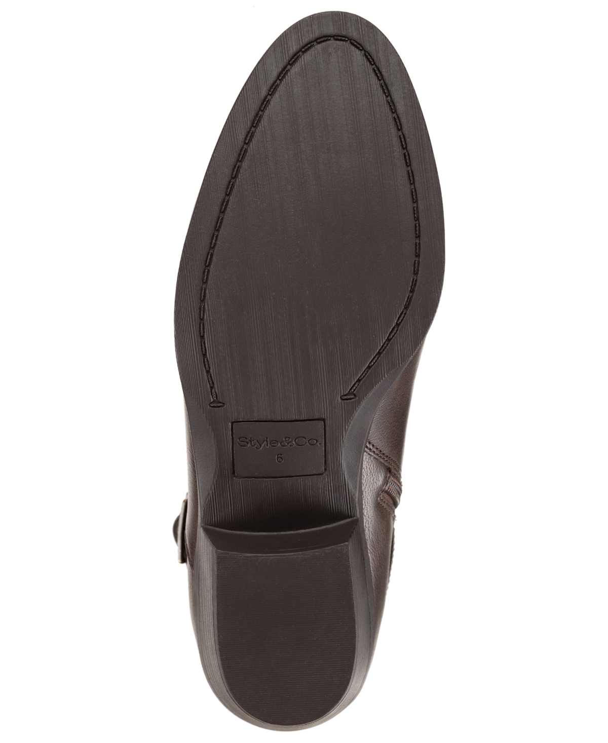 Style & Co Women's Willaa Belted Block Heel Booties, Macy's Exclusive In Brown
