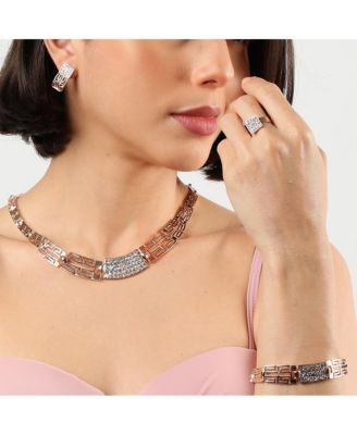 Gold-Plated Stones Jewellery Set