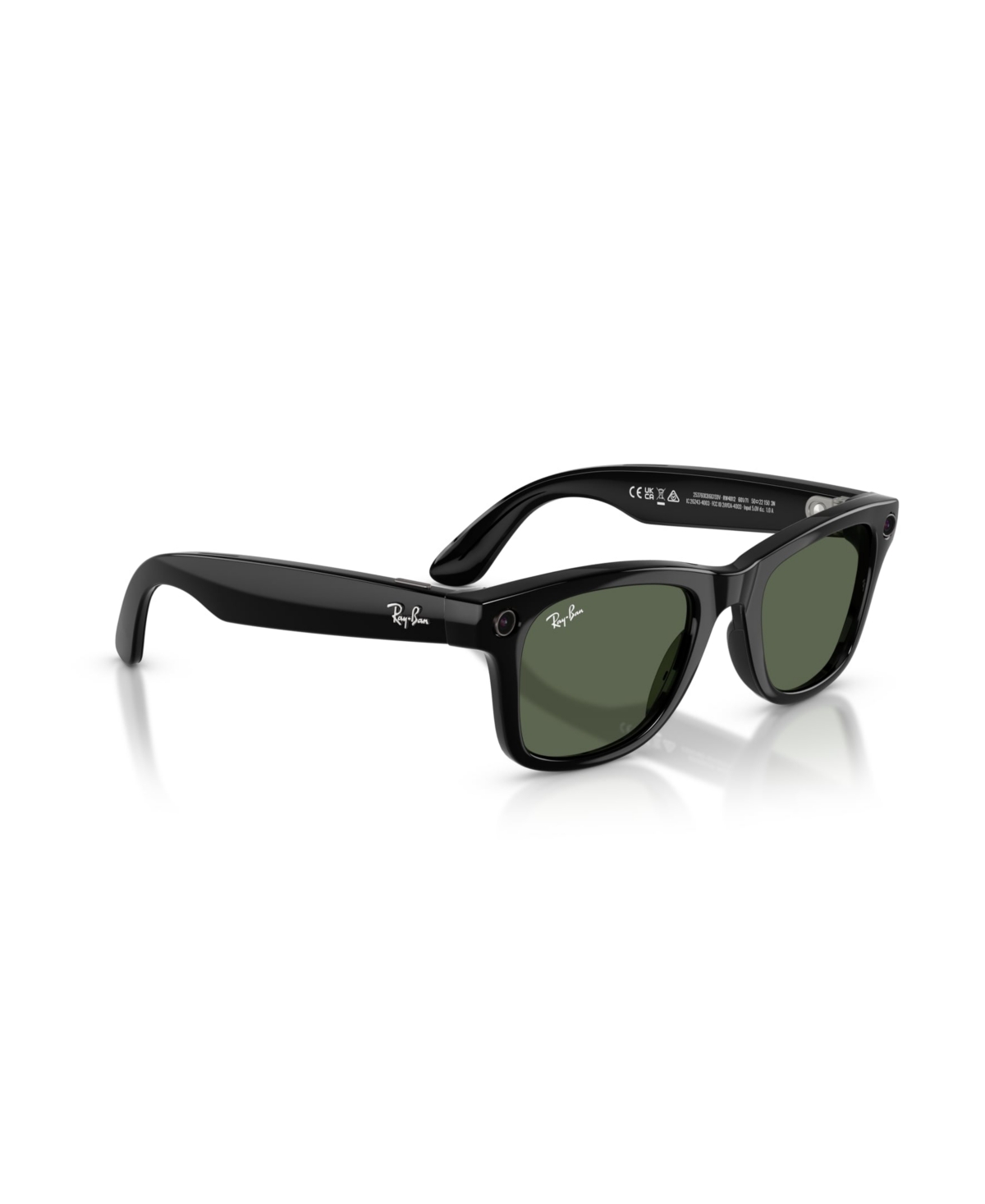 Ray Ban Unisex Ai Meta Gen2 Wayfarer Sunglasses, Rw4012 In Black