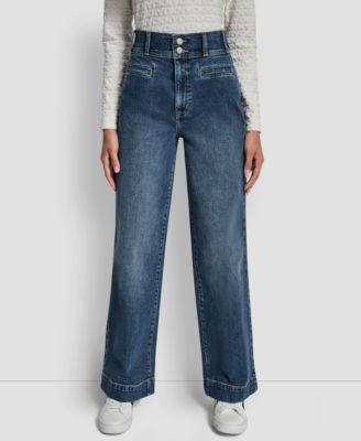Women's High Rise Double Button Jeans