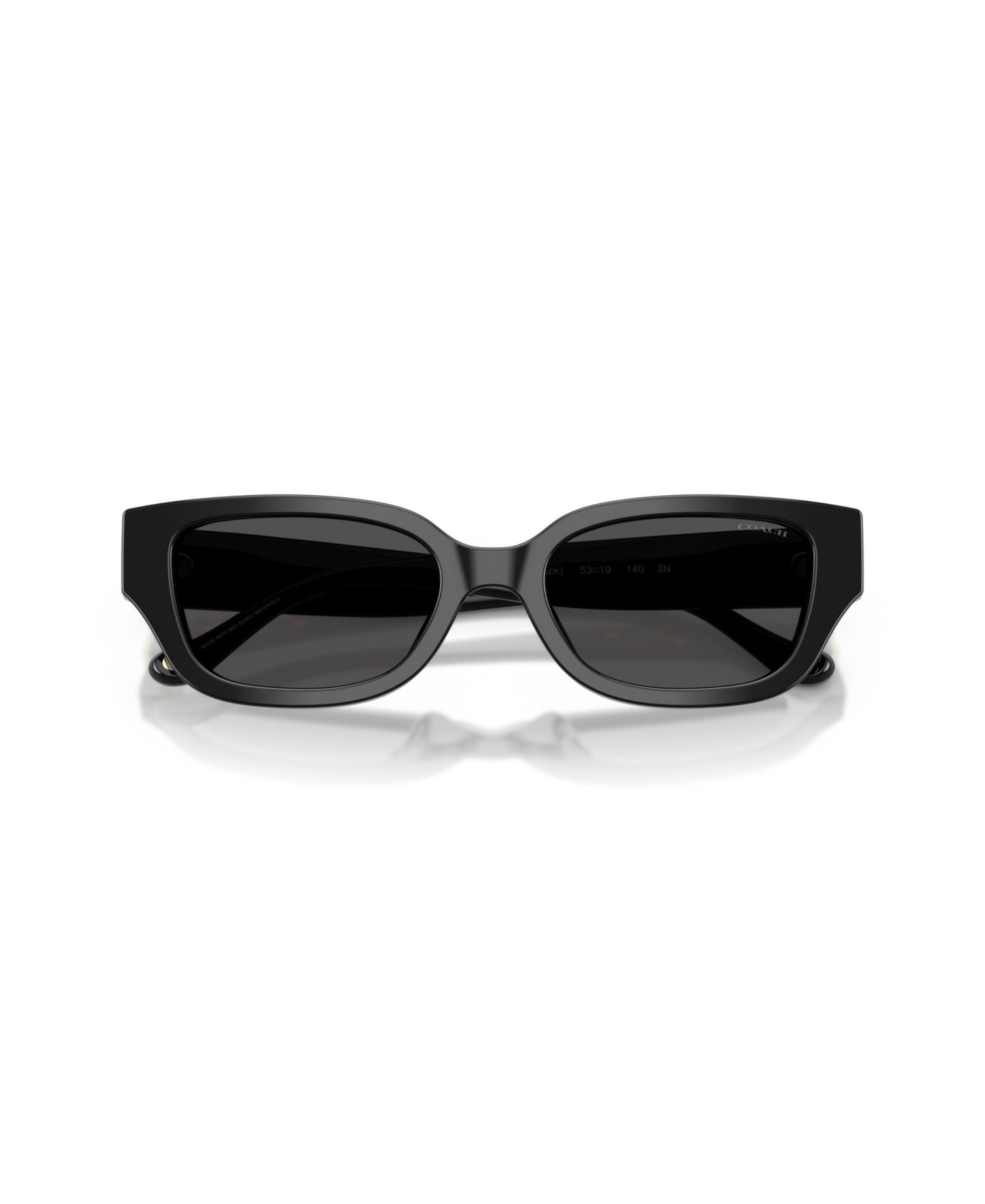 Женские солнцезащитные очки COACH Rectangle Sunglasses, CBZ52 HC8439U, цвет: Чёрный — фото 5
