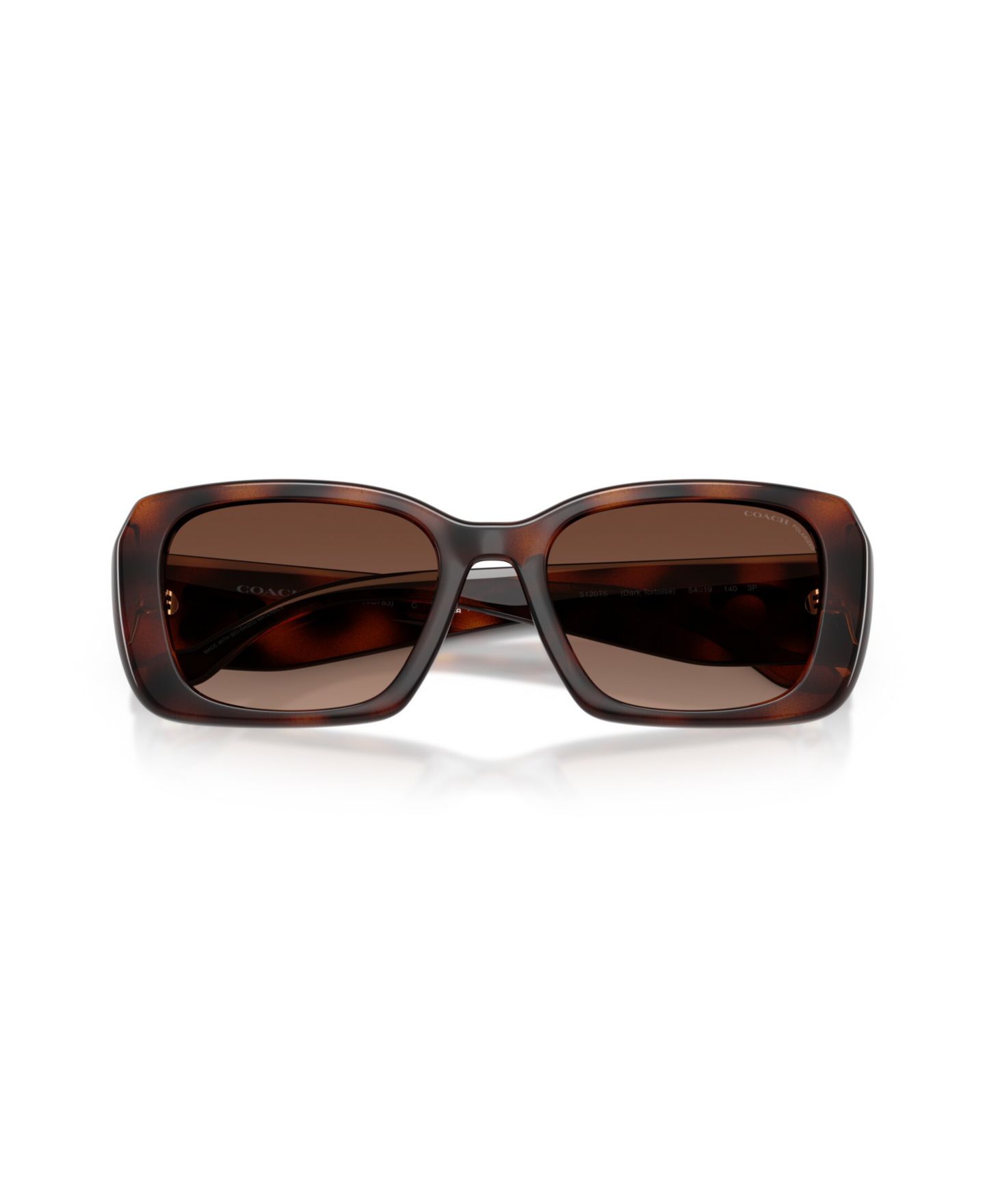 Женские солнцезащитные очки COACH Polarized Sunglasses, CBY82, цвет: Тёмный черепаховый — фото 5