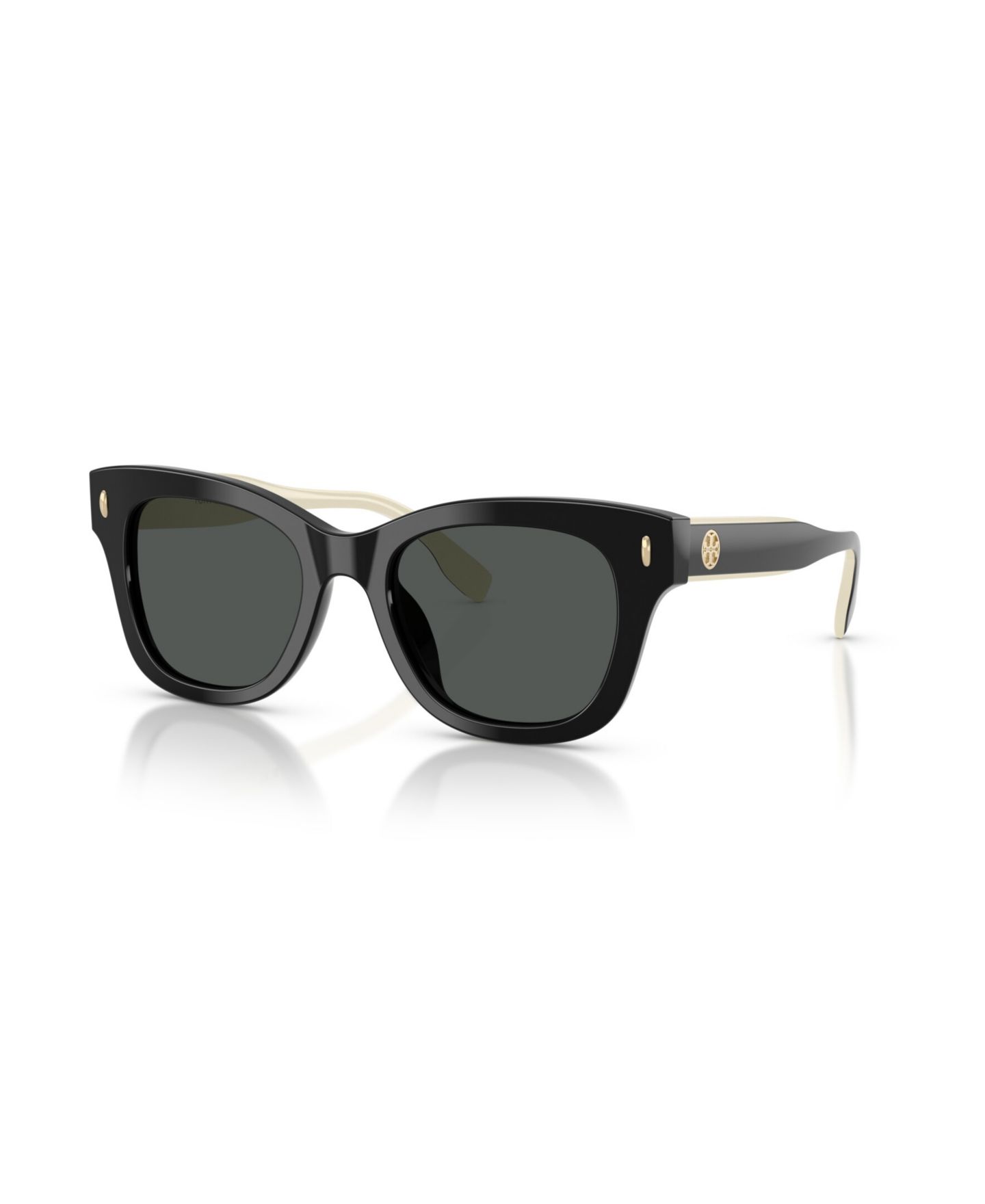 Женские солнцезащитные очки Tory Burch Square Sunglasses, TY7225U, цвет: Чёрный — фото 1