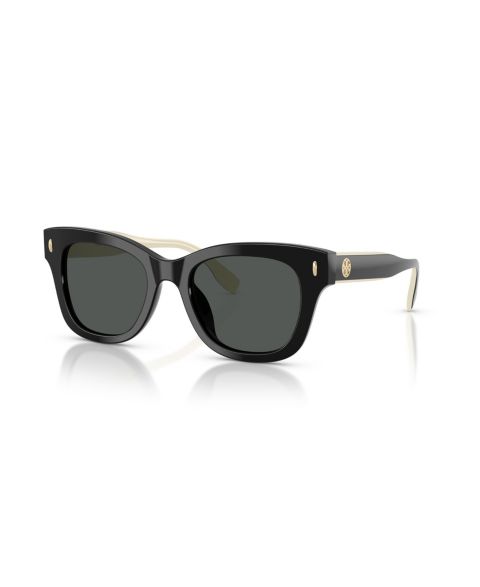 Женские солнцезащитные очки Tory Burch Square Sunglasses, TY7225U, цвет: Чёрный