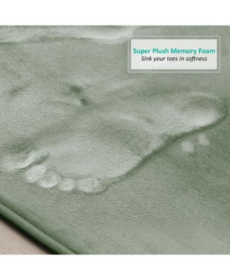 Non-Slip, Ultra Soft Plush, Memory Foam Bath Rug - Contour 24"x20"