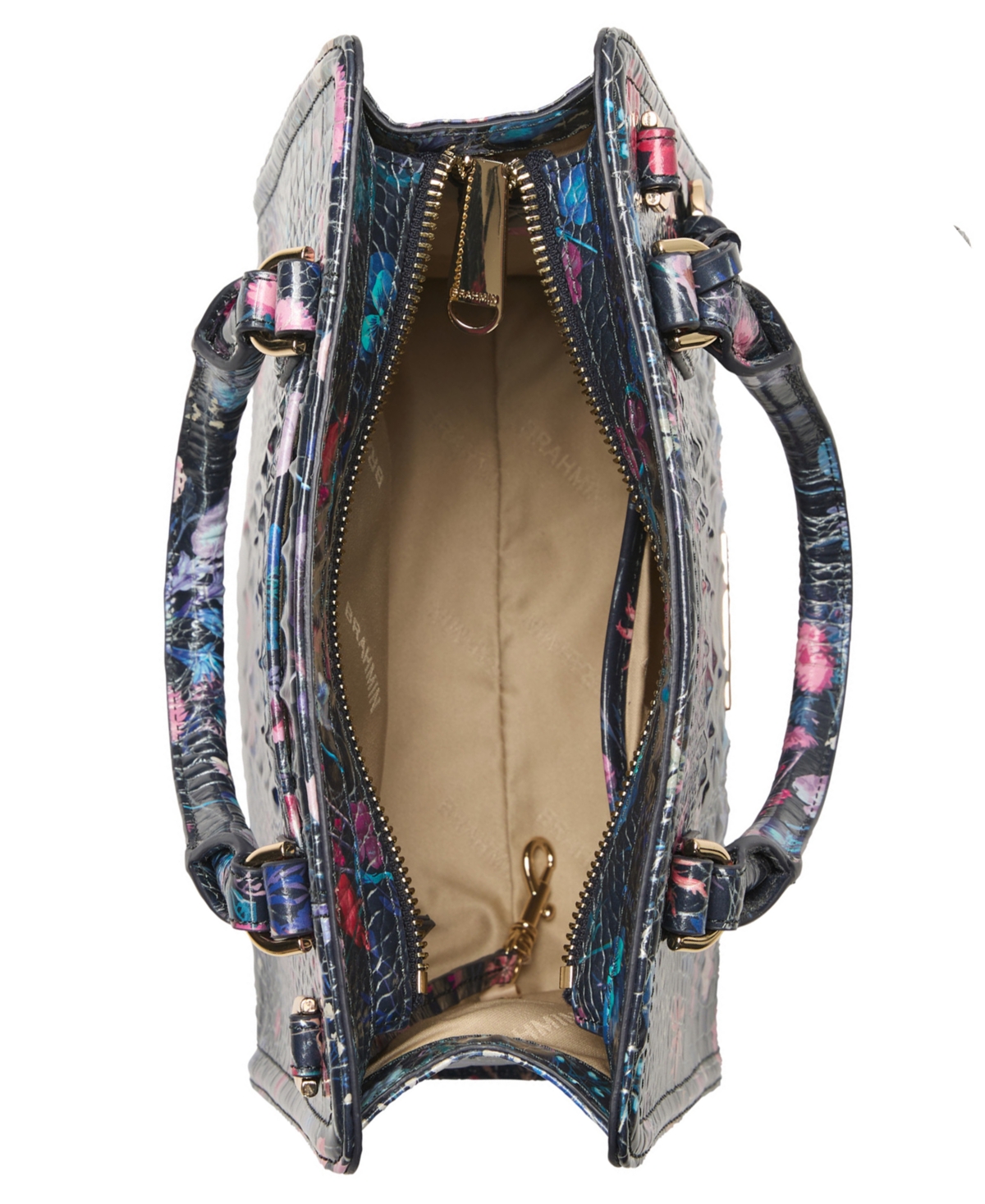 Brahmin Cami Small Leather Satchel Bag In Multi